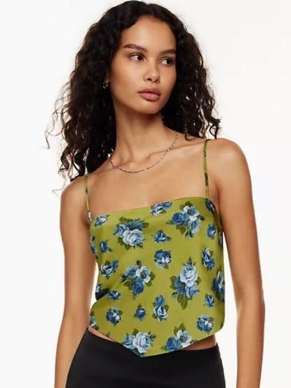 Aritzia Sunday best Elektra camisole satin XS gleeful green